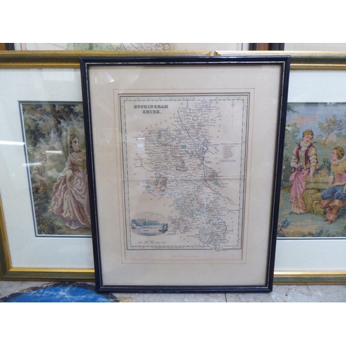 315 - Reproduction maps and pictures: to include a 19thC map  'Buckinghamshire'  14