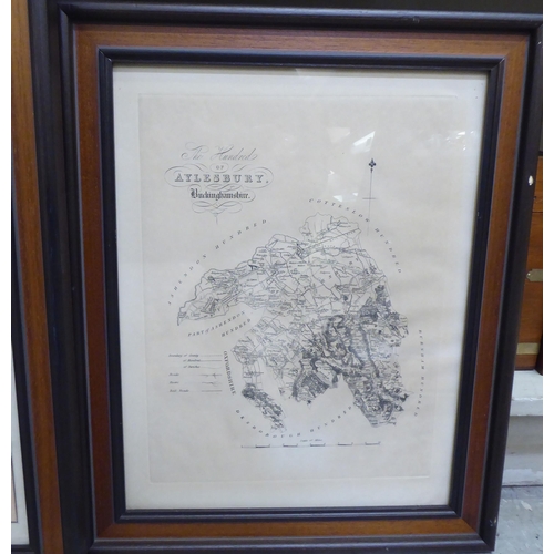 315 - Reproduction maps and pictures: to include a 19thC map  'Buckinghamshire'  14