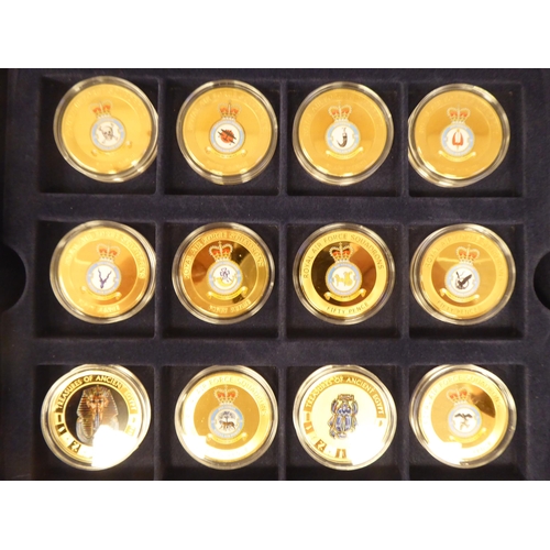 4 - Uncollated collector's coins: to include gold plated examples 'Squadrons of The Royal Air Force'