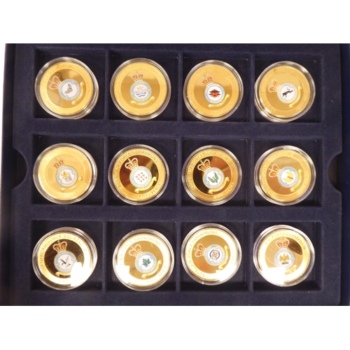 4 - Uncollated collector's coins: to include gold plated examples 'Squadrons of The Royal Air Force'