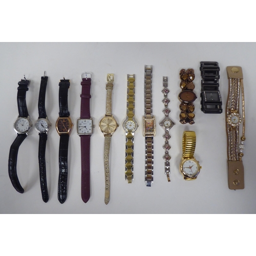 61 - Twelve modern ladies wristwatches  various styles: to include Louis Delon and Genoa