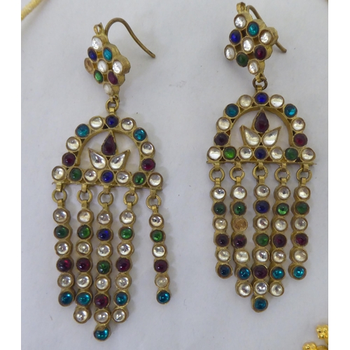 92 - Costume jewellery: to include necklaces and earrings of Indian design