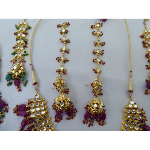 92 - Costume jewellery: to include necklaces and earrings of Indian design