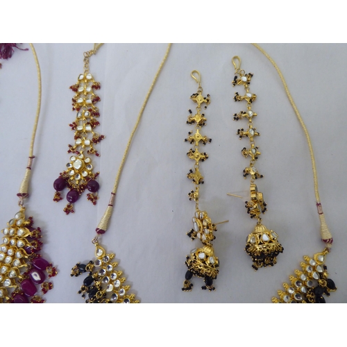 92 - Costume jewellery: to include necklaces and earrings of Indian design