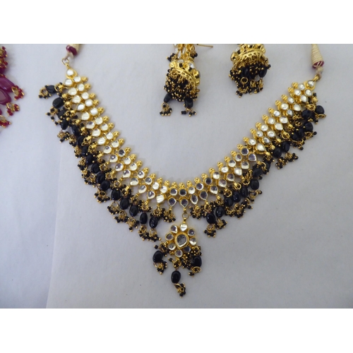 92 - Costume jewellery: to include necklaces and earrings of Indian design