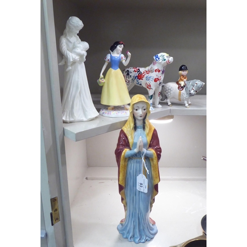 93 - Ceramic figures: to include a Beswick example, 'The Virgin Mary'  14