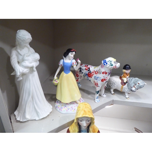 93 - Ceramic figures: to include a Beswick example, 'The Virgin Mary'  14