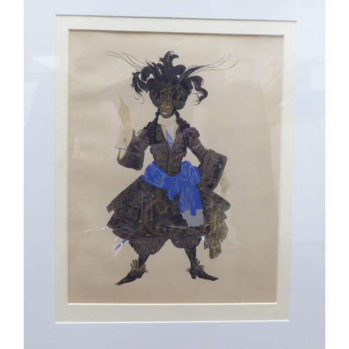 101 - After Leon Bakst - a series of three costume designs  pochoir prints  12