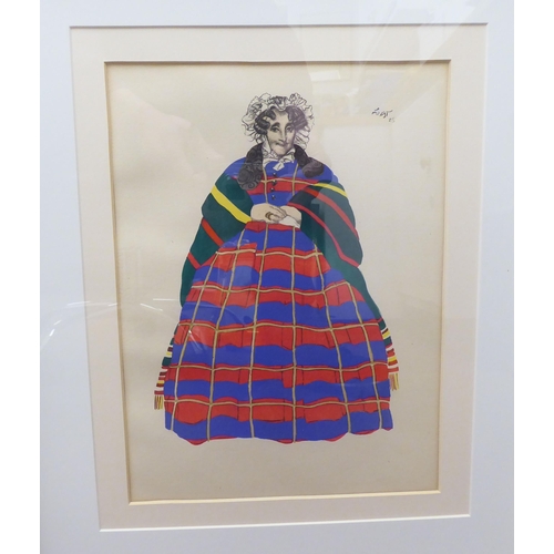 101 - After Leon Bakst - a series of three costume designs  pochoir prints  12