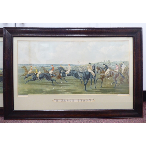 123 - After JP Herring Senr - a series of four 19thC flat racing scenes  coloured prints  11