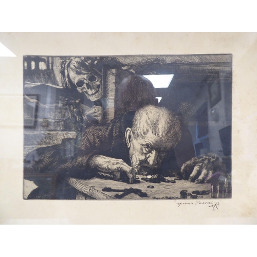 184 - After Marcel Roux - 'Protect Me From What I Want' Epreure J'essai  engraving  bears initials MR  7