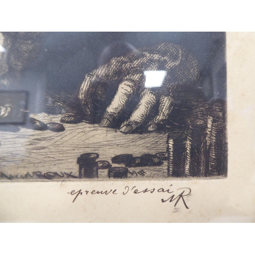 184 - After Marcel Roux - 'Protect Me From What I Want' Epreure J'essai  engraving  bears initials MR  7