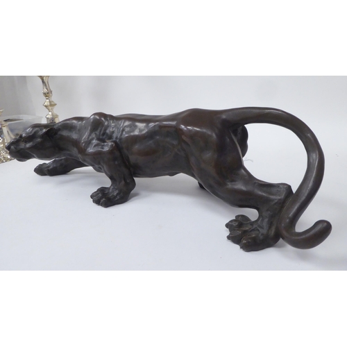 187 - * Bayre - a cast and patinated bronze model, a prowling panther  bears a signature  18