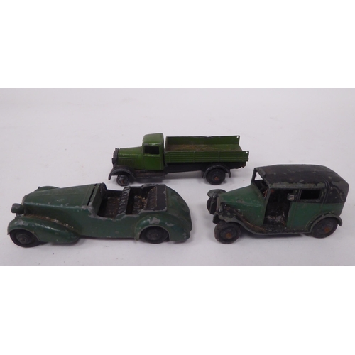 196 - Vintage model vehicles, viz. tinplate Minic Toys; and diecast Meccano