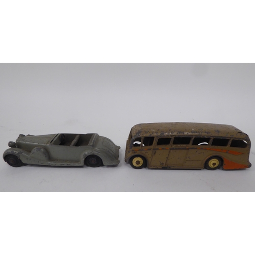 198 - Vintage diecast Dinky Toys: to include a Studebaker and a Lagonda