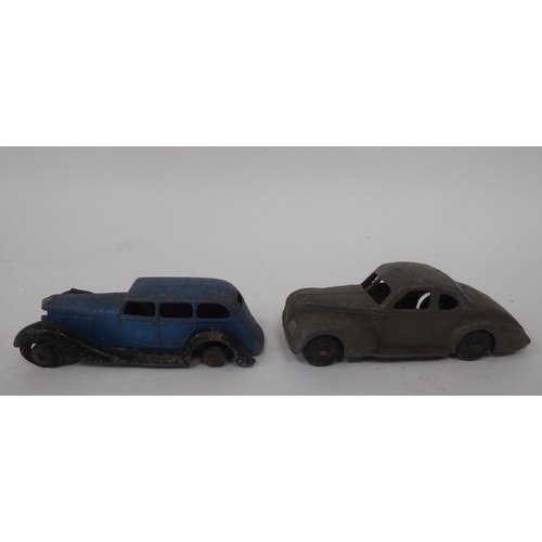 198 - Vintage diecast Dinky Toys: to include a Studebaker and a Lagonda