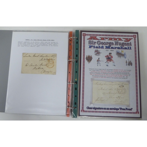 203 - A collection of miscellaneous British military autographs with attendant texts: to include Field Mar... 