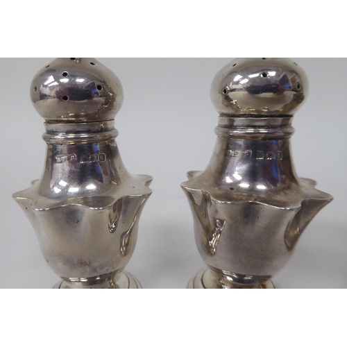 204 - Silver items: to include napkin rings; presentation and condiments spoons  mixed marks 