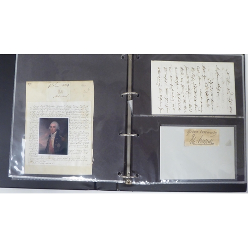 213 - A collection of miscellaneous mainly military and related autographs, letters and similar ephemera: ... 