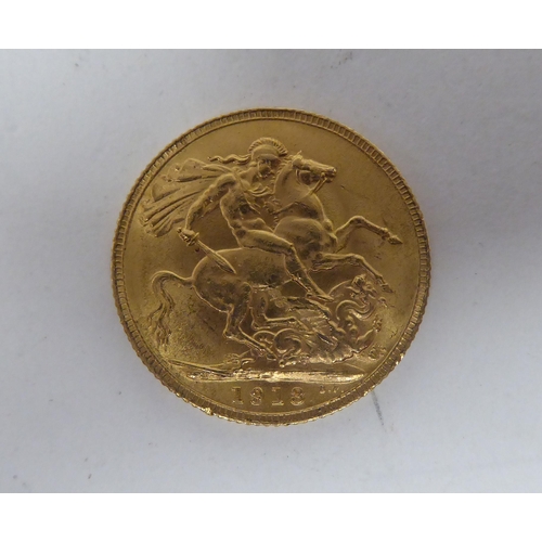 227 - A George V sovereign, St George on the obverse  1913