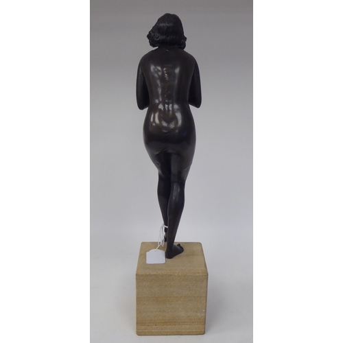 238 - After Glenis Devereaux - a cast bronze figure 'Waters Edge'  bears a signature  Limited Ed... 