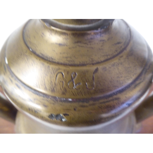 267 - A cast bronze marine bell, inscribed 'A&M 1943' with a clapper  10