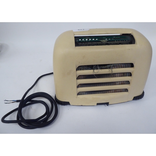 271 - A vintage K B Kolster-Branders Ltd, mains toaster radio with long and medium wavebands, in a cream c... 