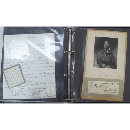 210 - Miscellaneous mainly 19th and early 20thC uncollated album collections, letters, autographs and asso... 