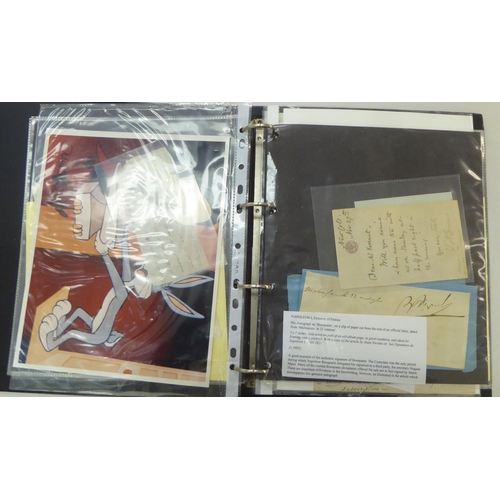 210 - Miscellaneous mainly 19th and early 20thC uncollated album collections, letters, autographs and asso... 