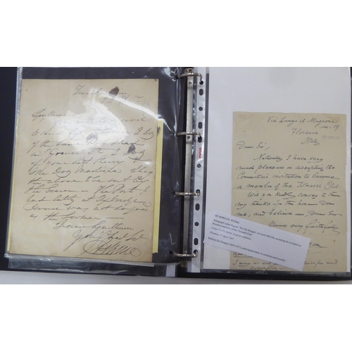 210 - Miscellaneous mainly 19th and early 20thC uncollated album collections, letters, autographs and asso... 