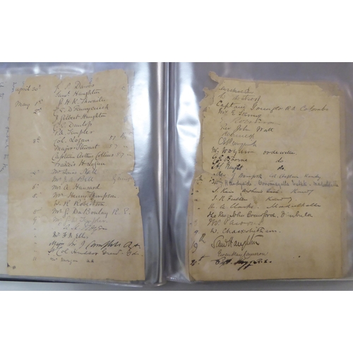 210 - Miscellaneous mainly 19th and early 20thC uncollated album collections, letters, autographs and asso... 