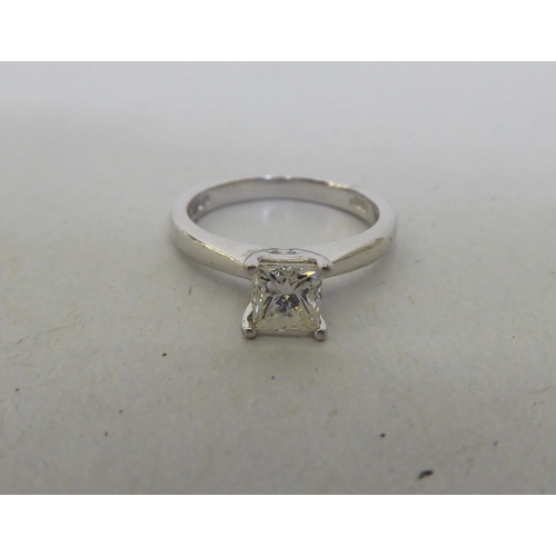 103 - An 18ct white gold diamond solitaire ring