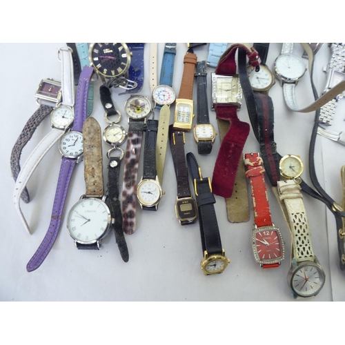 112 - Variously cased and strapped wristwatches 