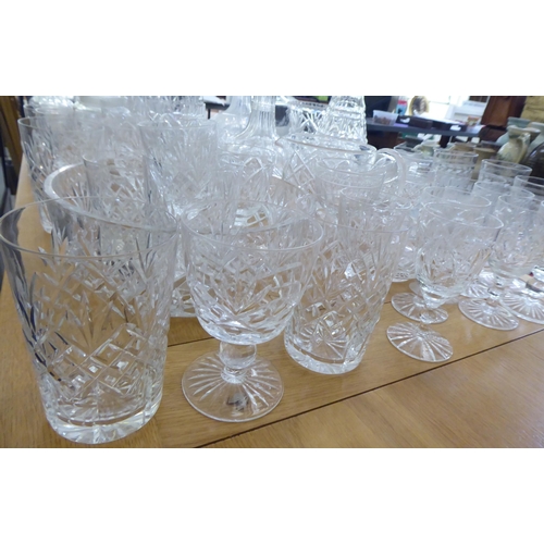 119 - Glassware: to include decanters; and pedestal wines