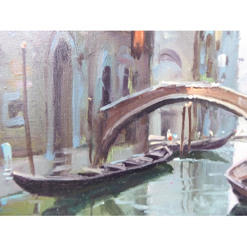 126 - * Scotti - a Venetian backwater  oil on canvas  bears a signature  11