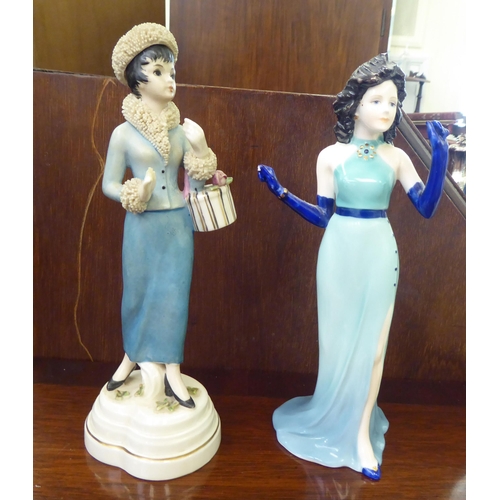 130 - Decorative ceramics: to include a Royal Worcester china figure 'Sunshine Days'  3.5