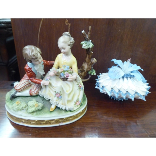 130 - Decorative ceramics: to include a Royal Worcester china figure 'Sunshine Days'  3.5