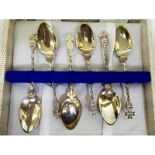 149 - Silver and white metal collectables and flatware: to include napkin rings  mixed marks