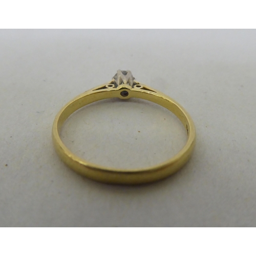 196 - An 18ct gold, diamond solitaire ring