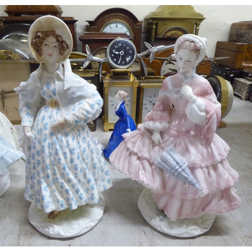 197 - Decorative ceramic figures: to include a Royal Worcester bone china example 'Safe at Last'  Limited ... 