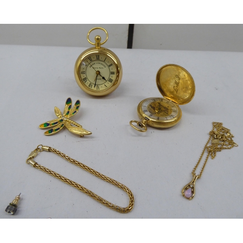 210 - Jewellery and watches: to include yellow metal necklaces 