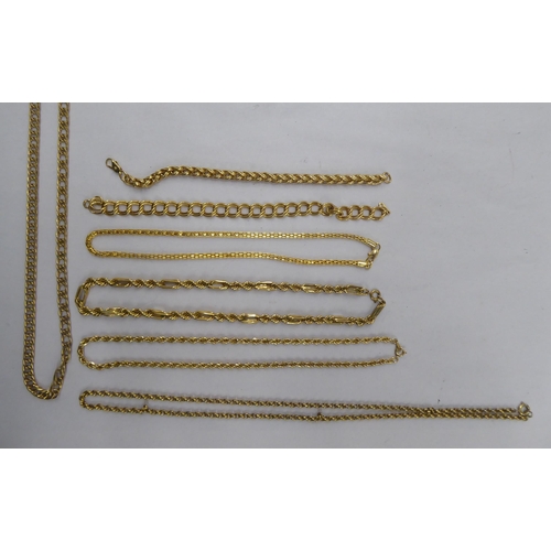 210 - Jewellery and watches: to include yellow metal necklaces 