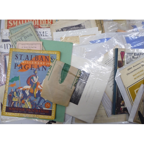 218 - Printed ephemera, comprising vintage brochures, magazines and advertisements