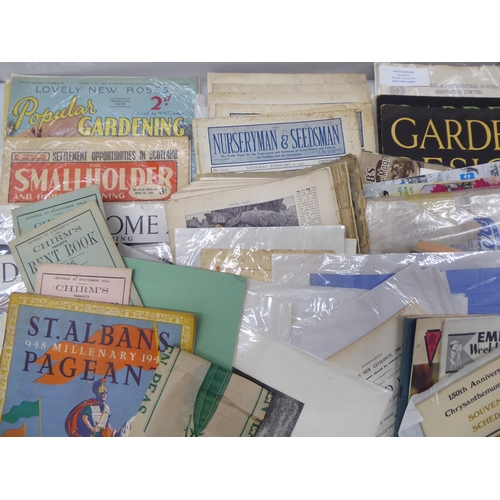 218 - Printed ephemera, comprising vintage brochures, magazines and advertisements