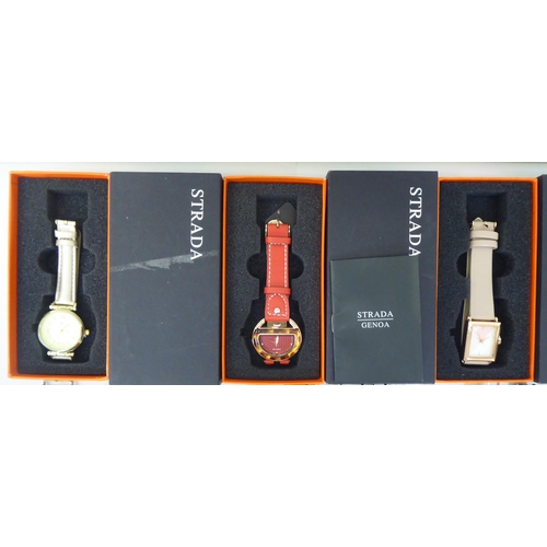 23 - Watches: to include five Strada variously designed and strapped examples  boxed 