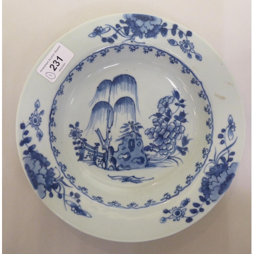 231 - A Nanking Cargo porcelain shallow bowl  bearing a Christies Auction  Lot No.4215  9