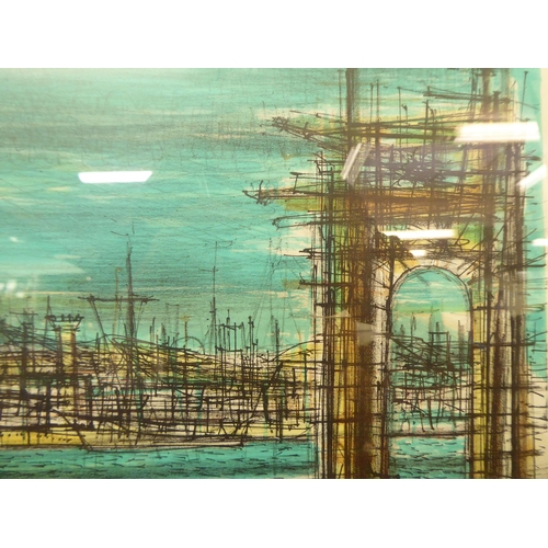 249 - A harbour scene  print  bears a pencil signature & title  15