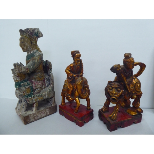 271 - Asian collectables: to include a bronze battling Dog-of-Fo group  2