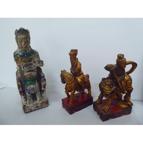 271 - Asian collectables: to include a bronze battling Dog-of-Fo group  2