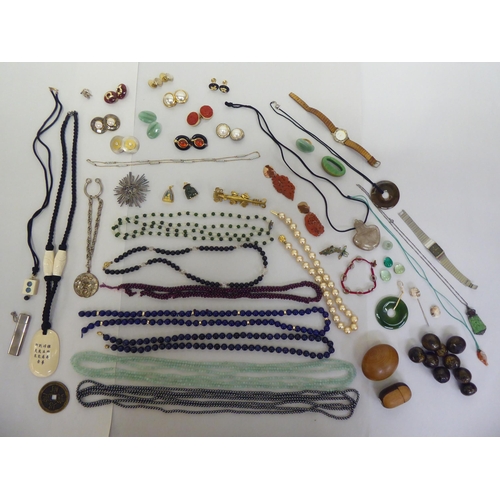 288 - Items of personal ornament: to include bead necklaces; and clip-on earrings